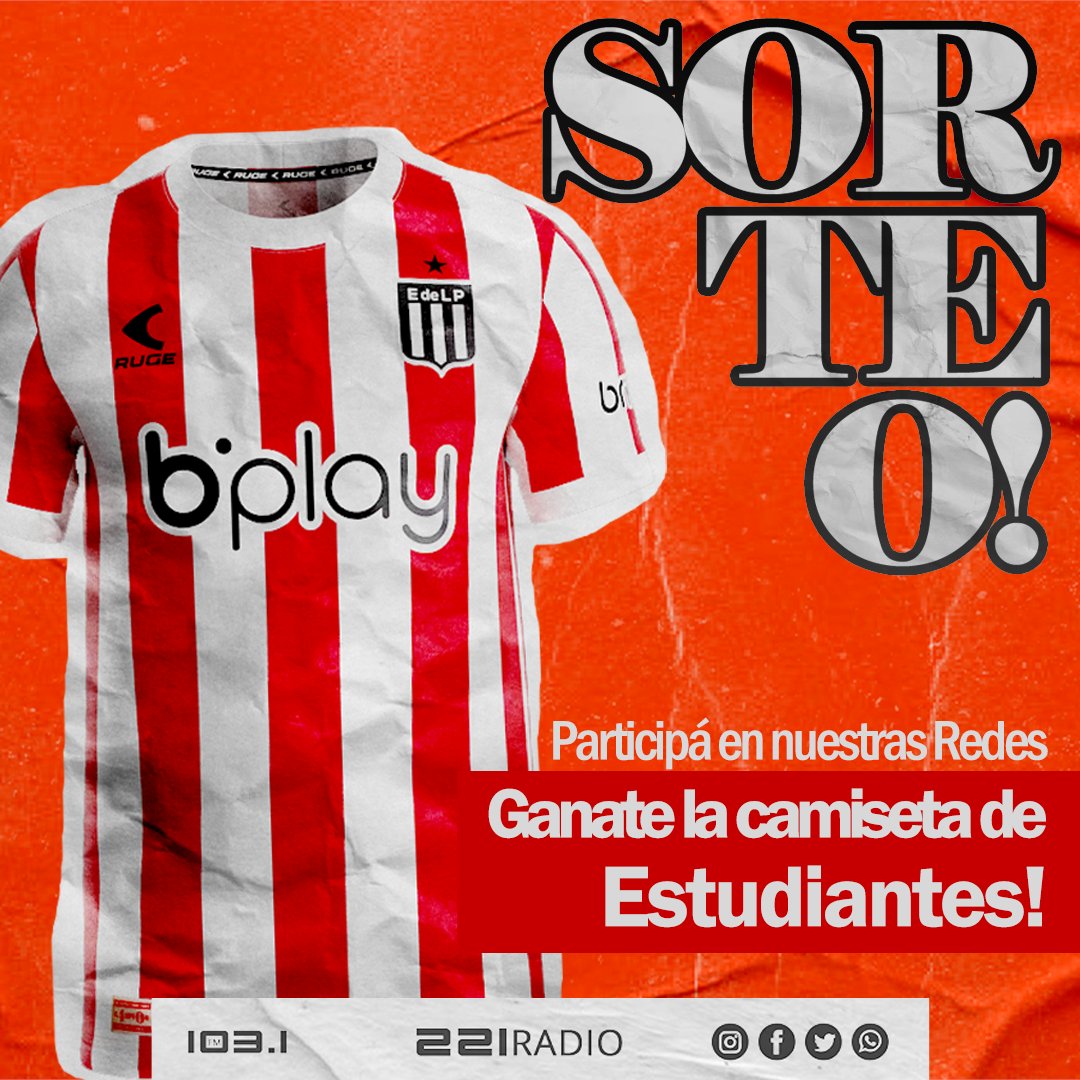 #221Futbol #EDLP | Sorteamos la camiseta de #Estudiantes 👇
Para participar:

🦁Seguinos
📲RT a la pubicación
👉Mencioná a un amig@ en los comentarios
📢Se sortea en la última transmisión de abril

⏰ET, <a href="/EdelpOficial/">Estudiantes de La Plata</a> 0-0 <a href="/ATOficial/">Atlético Tucumán</a>

📻FM 103.1
📲App 221 Radio