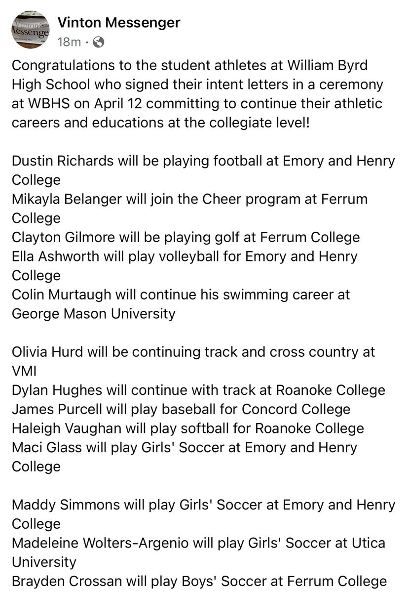 William Byrd Sports tweet media