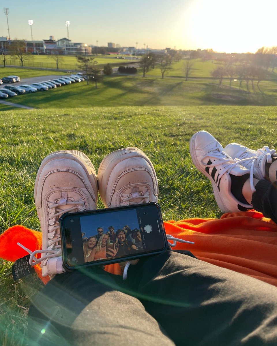 No reason other than why not? Over 60 students watched the sunset on the hill spontaneously tonight! #AlwaysBG