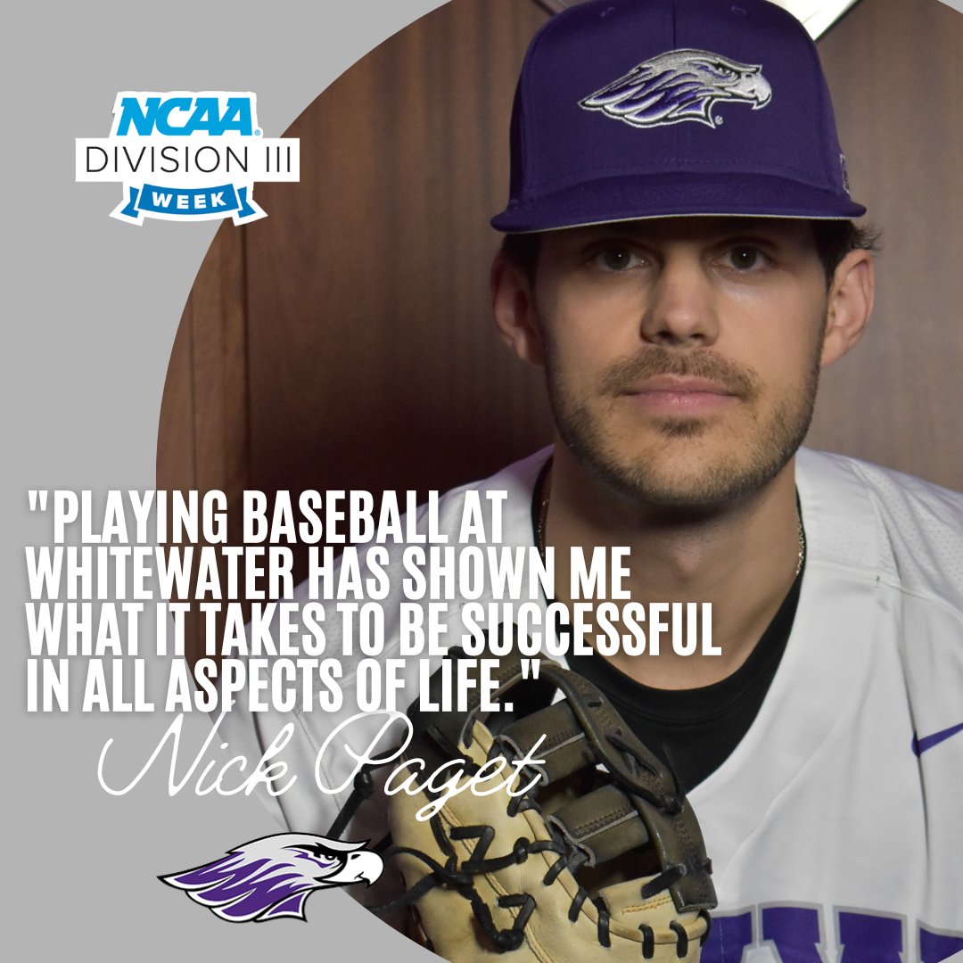 See what Nick Paget has to say about playing DIII baseball for Whitewater 📷
#D3Week #NCAAD3 #PoweredByTradition