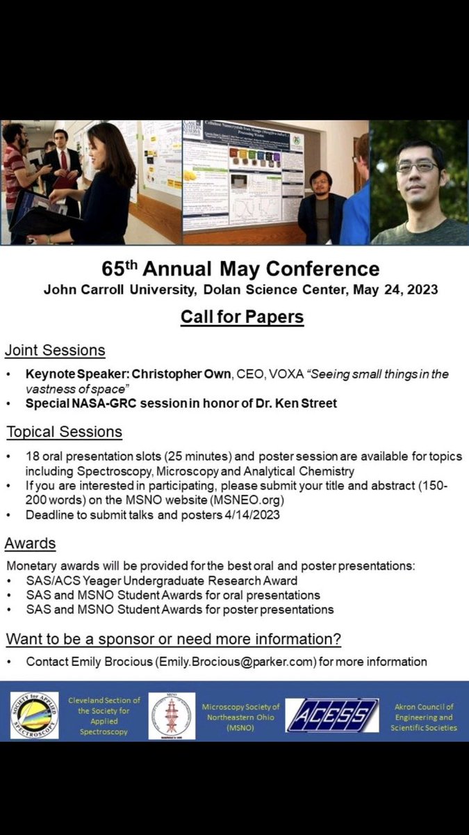 Louisa Mezache (@louisa_mezache) on Twitter photo Any <a href="/CEMAS_OSU/">Center for Electron Microscopy and Analysis</a> students interested in attending the #MSNO conference? There’s travel funding available! Apply here: forms.gle/cb6yQNPdZdksWH…
<a href="/MSAStudent/">MSA Student Council</a> Any <a href="/CEMAS_OSU/">Center for Electron Microscopy and Analysis</a> students interested in attending the #MSNO conference? There’s travel funding available! Apply here: forms.gle/cb6yQNPdZdksWH…
<a href="/MSAStudent/">MSA Student Council</a>