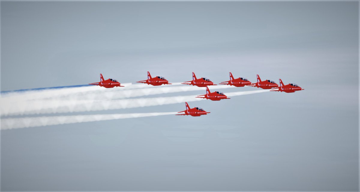 Virtual Roblox Red Arrows tweet media