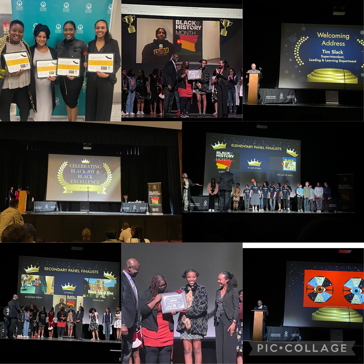 OCSB Black Employee Network (BEN) (@ocsb_ben) on Twitter photo Tonight we celebrated #ocsbBlackJoy and #ocsbBlackExcellence with so many deserving staff and students of the OCSB. We are so proud of you all!👏🏽🥳
<a href="/OttCatholicSB/">Ottawa Catholic School Board</a> <a href="/ocsbequity/">@OCSBEquity</a> <a href="/EhoroPrince/">Prince Ehoro</a> <a href="/MmeToussaint/">Mme Toussaint (elle/she/her)</a> <a href="/slackt/">Tim Slack</a> <a href="/Ms_P_Hall/">Patrice Hall-Johnson (Ms. Hall)</a> <a href="/MissLEmmanuel/">Leslie Emmanuel, OCT</a> <a href="/MsCollinsTeacha/">🄼🅁🅂.🄲🄾🄻🄻🄸🄽🅂-🄶🄸🄽🄽</a> #ocsbEquity Tonight we celebrated #ocsbBlackJoy and #ocsbBlackExcellence with so many deserving staff and students of the OCSB. We are so proud of you all!👏🏽🥳
<a href="/OttCatholicSB/">Ottawa Catholic School Board</a> <a href="/ocsbequity/">@OCSBEquity</a> <a href="/EhoroPrince/">Prince Ehoro</a> <a href="/MmeToussaint/">Mme Toussaint (elle/she/her)</a> <a href="/slackt/">Tim Slack</a> <a href="/Ms_P_Hall/">Patrice Hall-Johnson (Ms. Hall)</a> <a href="/MissLEmmanuel/">Leslie Emmanuel, OCT</a> <a href="/MsCollinsTeacha/">🄼🅁🅂.🄲🄾🄻🄻🄸🄽🅂-🄶🄸🄽🄽</a> #ocsbEquity