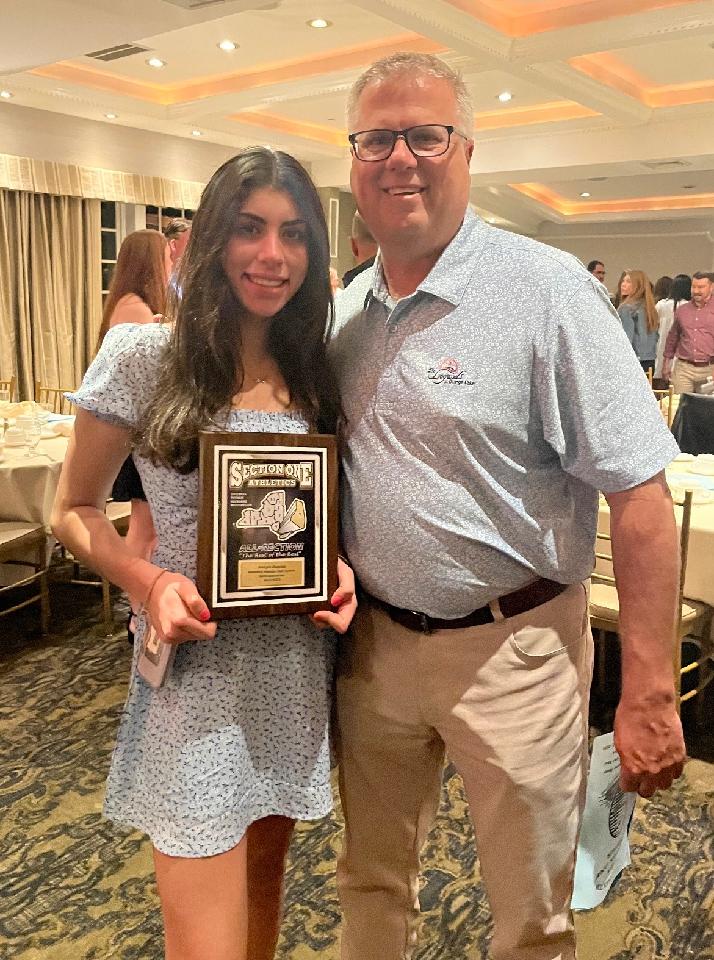 Great night at All Section dinner with Kaitlyn Raguso! Well deserved and hopefully more to come! <a href="/HH_GirlsHoops/">HH Girls Basketball</a> <a href="/HenHudAthletics/">Hen Hud Athletics</a>