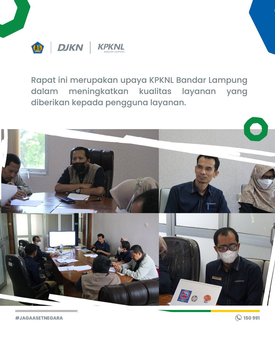 KpknlLampung's tweet photo. Rapat ini merupakan upaya KPKNL Bandar Lampung dalam meningkatkan kualitas layanan yang diberikan kepada Pengguna Layanan.
#Helau #ZIWBBM
#KPKNLBandarLampung https://t.co/11vFfGY8wm