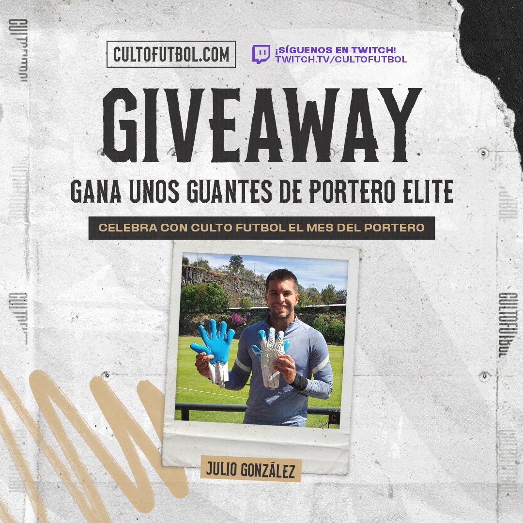¡GIVEAWAY!⁣ 👀

Participa para ganarte tus nuevos guantes de arquero 😮‍💨🔥

1. Dale ❤️ y RT a este tweet.
2. Síguenos en Twitch 🔗 twitch.tv/cultofutbol y deja tu SS en los comentarios.