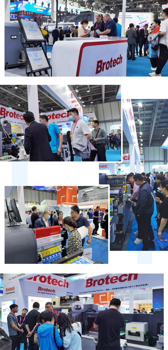 Brotech #PrintChina2023 day 1✅

We have five machines demo live

If you're in the area, welcome to stop by to discuss your label finishing and converting solution needs.

Print China runs through 11-15 April.

Looking forward to seeing you there.🤩
#Brotech #Digitalprinting