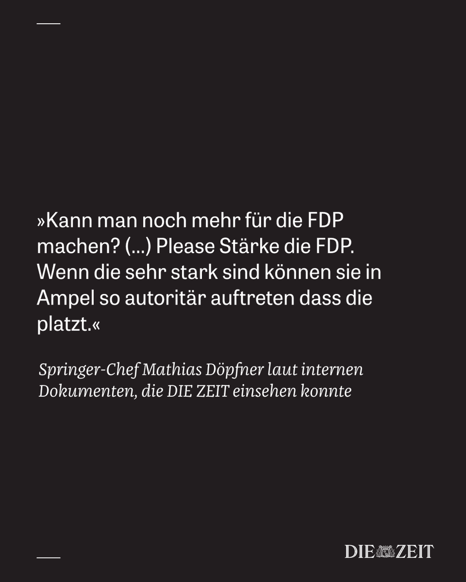 DIEZEIT's tweet photo. Interne Dokumente aus dem Hause #Springer, die DIE ZEIT einsehen konnte, erlauben erstmals einen Einblick in die Führung von Europas gewichtigstem Verlag – und in die Gedankenwelt des Chefs #MathiasDöpfner. https://t.co/j24gz2DhS6 https://t.co/VWcTbggUCT