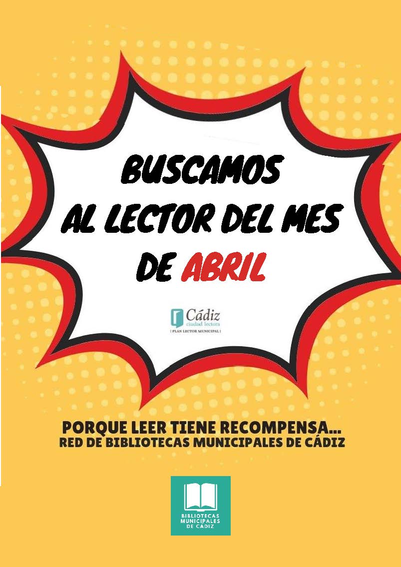 BMCadiz's tweet photo. 📚¿Ya sabes que estamos buscando a nuestro #lector o #lectora del mes de abril? ¿y sabes que #leertienerecompensa y que te esperan dos entradas para el teatro?
Ea, pues ya lo sabes
Infórmate en cualquiera de nuestros centros https://t.co/M6x5CCF53H