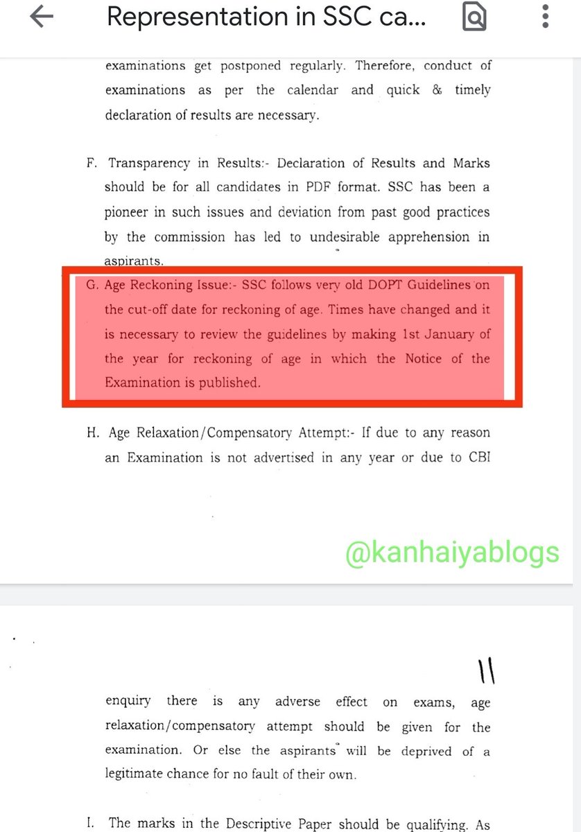 Kanhaiyablogs's tweet photo. Among the major issues raised in the representation sent to DoPT by us (as per SC order) during the #SSCScam18 Protest was the demand to change age reckoning date to 1st Jan. But still it has not been implemented. @DoPTGoI kindly pay heed to the genuine demands. #SSC_CGL_1JAN https://t.co/4jOTAK7zv7