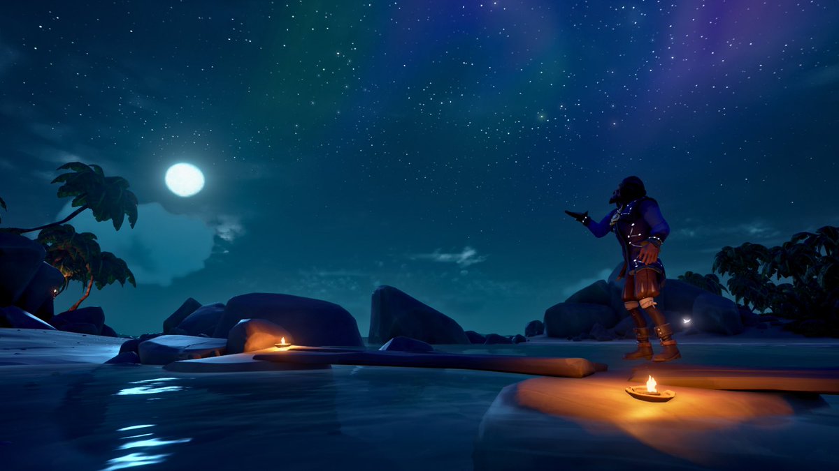 Moonlight 🌕 Took a million and one photos. #SeaOfThieves #SoTShot #moonlight <a href="/SeaOfThieves/">Sea of Thieves</a>