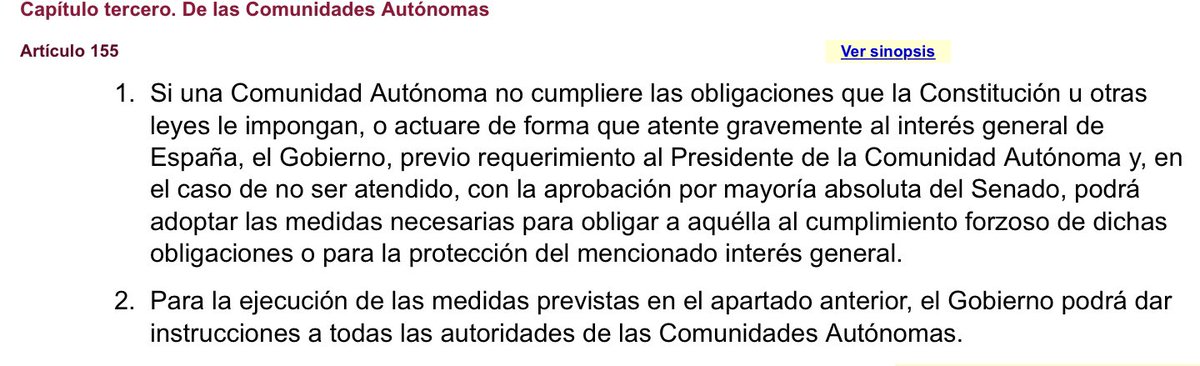 iguardans's tweet photo. La actuación del Parlamento andaluz es violación flagrante de las Leyes de la UE y de la Sentencia del TJUE de 24/6/2021  (C-559/19).
España sería condenada a pagar por ello, ampliando el daño al interés general. 
Todo ello lleva directa y literalmente al 155 de la Constitución. https://t.co/s8h4OXI3GF