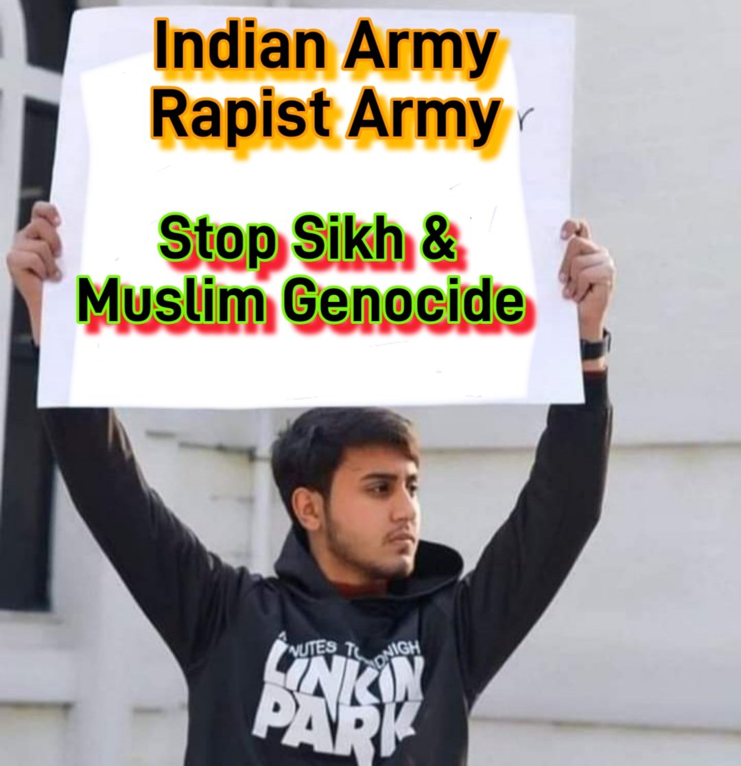 RanjitS78513352's tweet photo. We Want Khalistan, Don't call me Indian I am Khalistani ✌️
Khalistan will definitely be created.
Indian Army Rapist Army Stop Sikh &Muslim Genocide.
#Stop Sikhs & Muslims Genocide
#Free Khalistan
#Free Kashmir
#Lashker-e-Khalsa https://t.co/3zoBxOCLyz