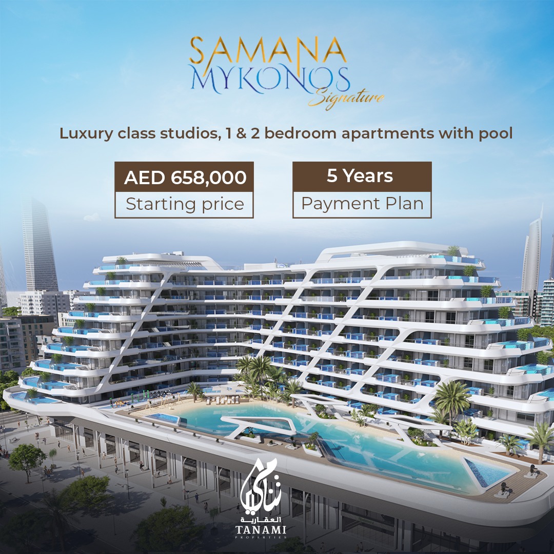 TanamiProp's tweet image. Samana Developers is developing a new destination at Arjan, Dubailand called Samana Mykonos Signature. The development offers premium studios, 1 &amp;amp; 2 bedroom apartments with a pool!

Contact us &amp;amp; Book your dream home now
+971 55 162 3236

#Dubai #RealEstate #apartments #property