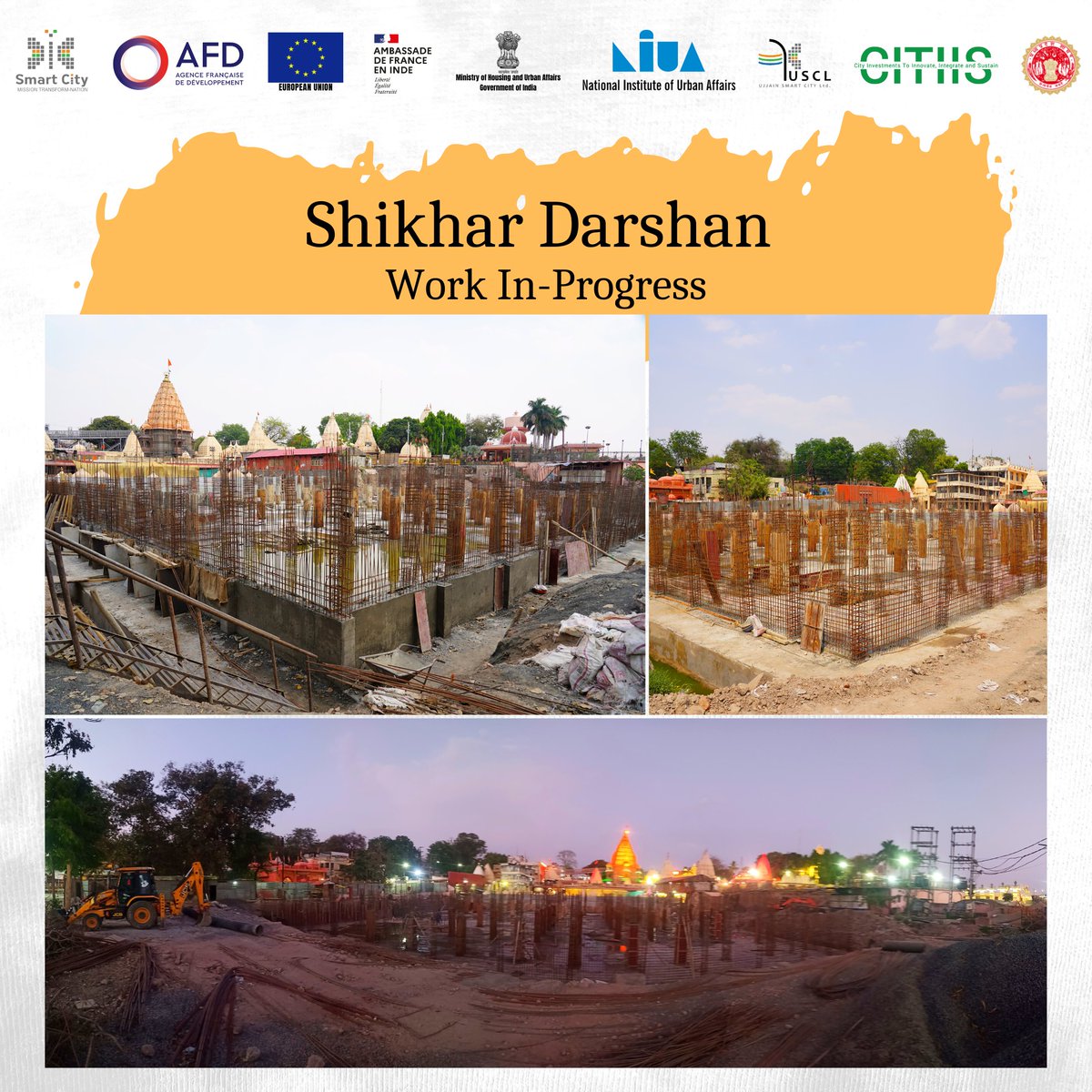 UjjainSmartCity's tweet photo. Shikhar Darshan 
Work In-Progress 
#MoHUA #ujjain #USCL #umc #SmartCitiesMission #uda #uadd #Ujjainsmartcity #MRIDA #kunalkumarpmc #SmartCitiesIndia #street4all #smartcities_mp #mrida #mahakal #CommissionerUAD https://t.co/uLrMdMIRUm