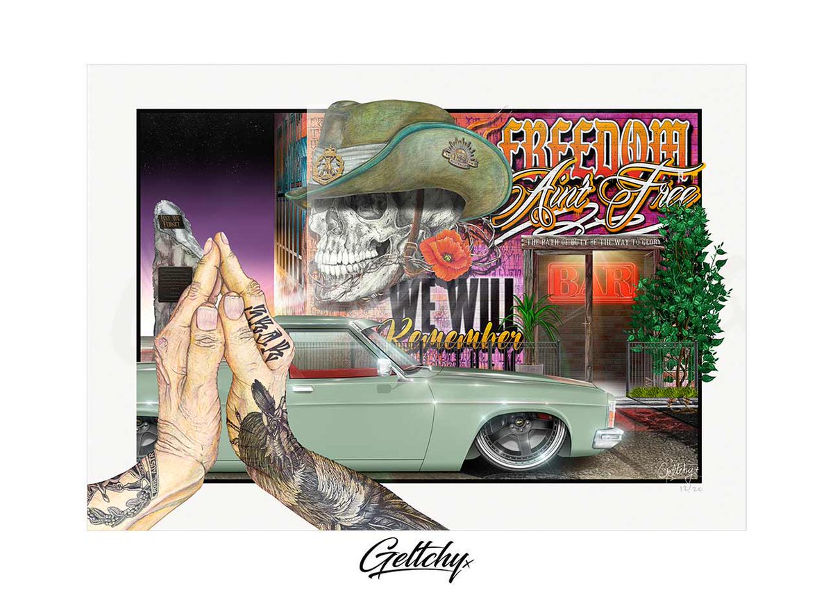 DAWN SERVICE ANZAC Australiana Man Cave Fine #ArtPrints
#HecticGifts by #Geltchy 
buff.ly/3FATdqh