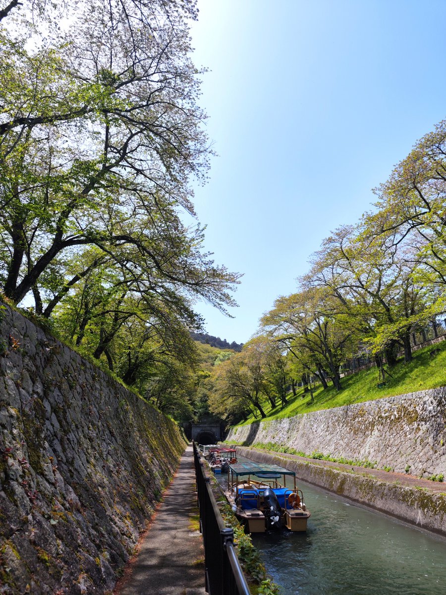 biwakososuisen's tweet photo. 本日は春の陽気に包まれる中、びわ湖疏水船は5万人目の乗船客を迎えました！広島県よりお越しの方で、大学時代を山科で過ごされたそうです。昨年初めてびわ湖疏水船の存在を知り、ご予約をいただいたと。もっと多くの方に琵琶湖疏水の情報をお届けし、乗船体験に来ていただきたいと感じた一日です。 https://t.co/zOE9gD2soT