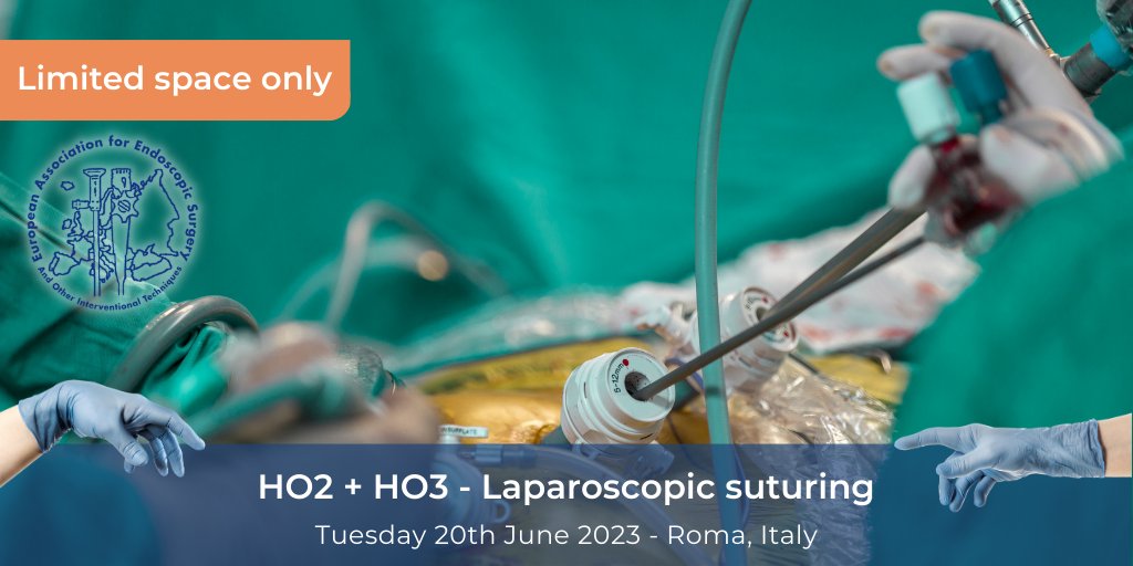 EAES_eu's tweet photo. During the 31st EAES congress we have a variety of hands-on courses. Two of them are the Laparoscopic suturing course, with course director Thomas Carus (Germany). Check the website for more information and registration.
https://t.co/7Avb48WKR2

#EAES #EAES2023 #HandsonCourse https://t.co/PvDStE2PO3