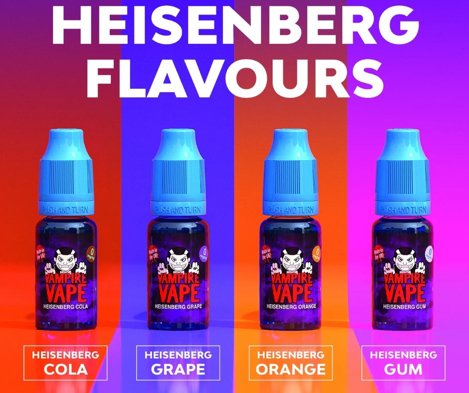 Heisenberg flavour's from Vampire Vape! 💨💨 With its tantalizing blend of fruity and menthol flavour's, this is the perfect e-liquid for all-day vaping.

ift.tt/VdDEveQ

 #HeisenbergFlavors #VampireVape #VapeLife #FruityMenthol #AllDayVape'