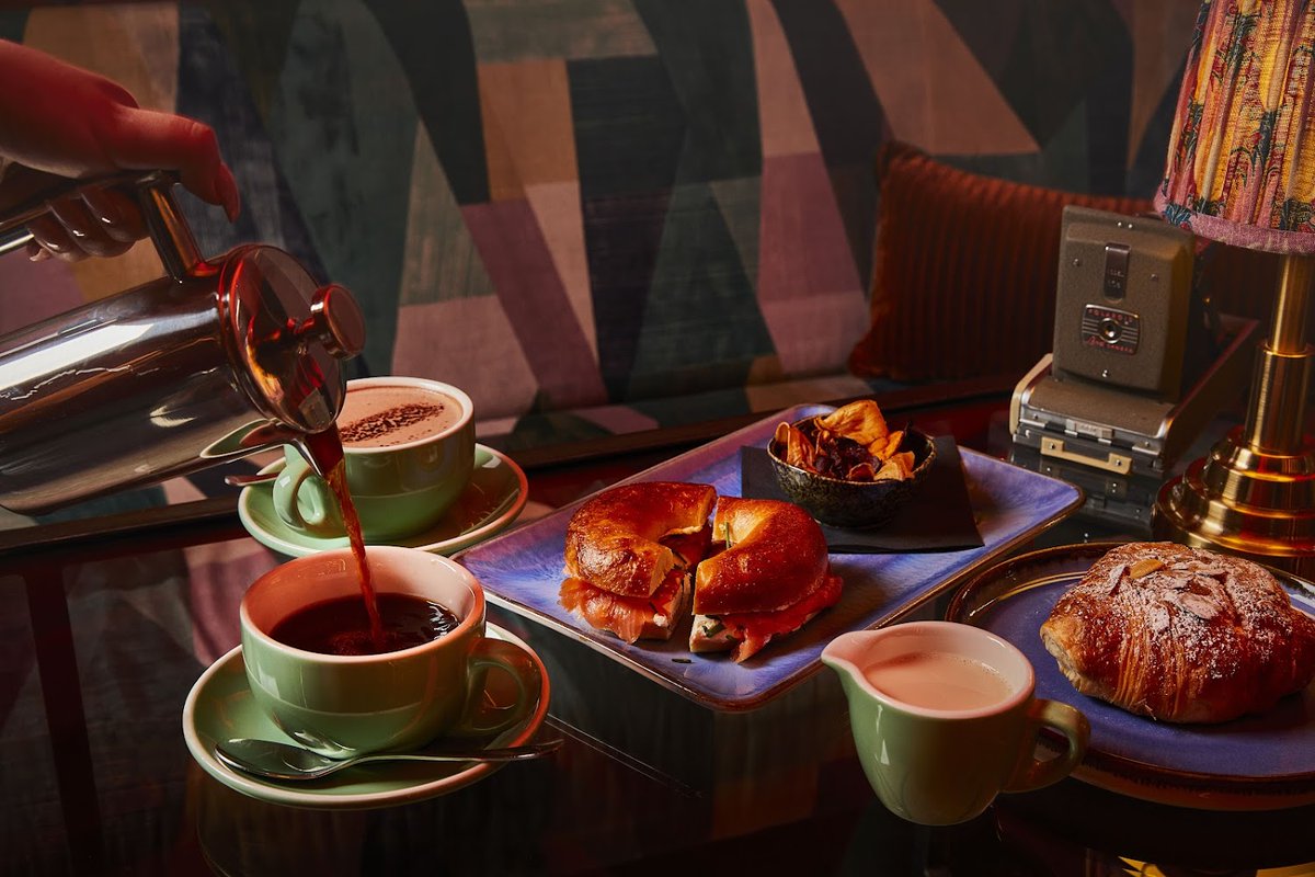 controlroomb's tweet photo. Rise and shine! Step into the 1950s in Control Room B from 10am and enjoy a selection of coffees, bagels and pastries, all served in the unique and historic setting of Battersea Power Stationโ๐ฅฏ #controlroomb #batterseapowerstation #breakfast https://t.co/NOHrz0HY8v
