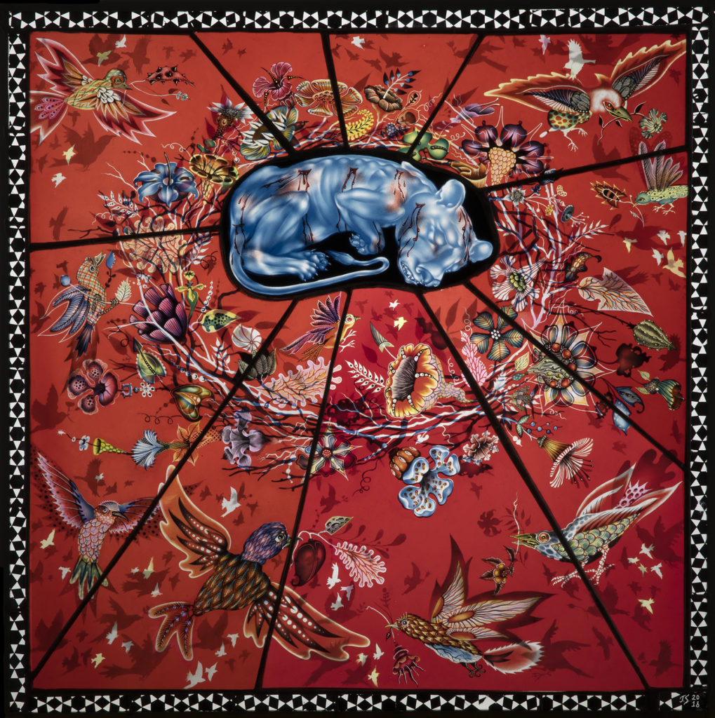 WomensArtForAll's tweet photo. Judith #Schaechter(.@JudithSchaechter) #WomenArtists #ArtByWomen #WomensArt •Murdered Animal• (glass) https://t.co/p3N3bB5kOi