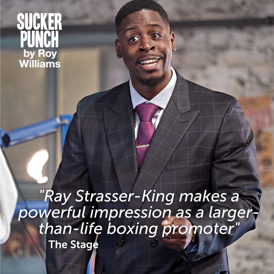 Don’t mess with Ray, the American boxing promoter! It’s been a joy to see <a href="/RayStrasserKing/">Ray Strasser-King</a> deliver one of “the show’s most impactful” scenes. 5 shows left to experience #SuckerPunch before the tour starts.
Book now! 🎟️ bit.ly/3ZOQjH4 
<a href="/TheStage/">The Stage</a> @royboywilliams
