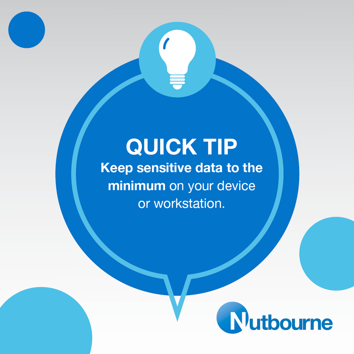 NutbourneUK's tweet image. Quick IT Tip 💡: Keep sensitive data to the minimum on your device/workstation.

#manageditservices #ITServiceProvider #ManagedIT #itsupport #ITSecurityServices #ITSecurity #itservicesprovider #manageditsupport