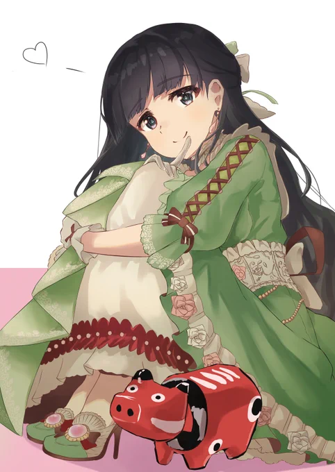 友人のリクエストで描いたデレステの小早川紗枝ちゃん(バレンタイン)です! 