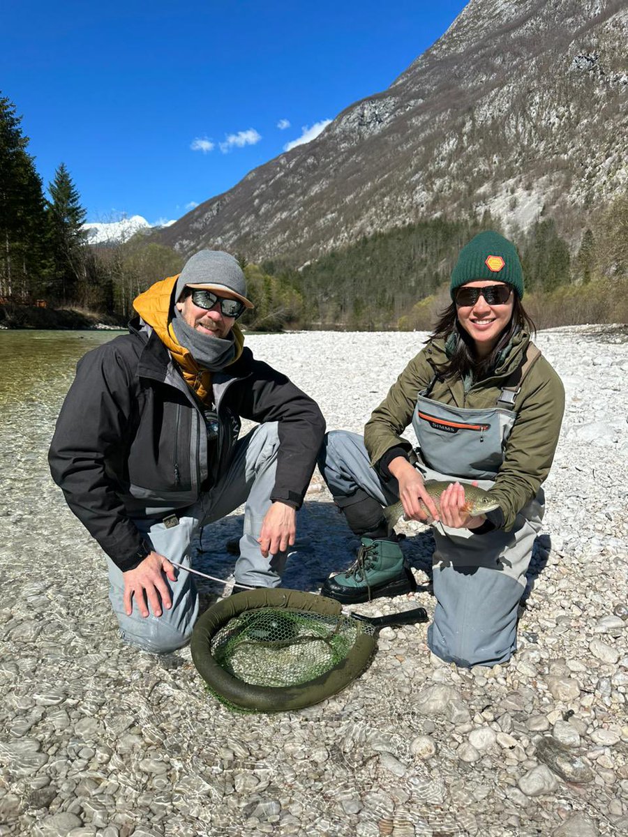 MatejGodec's tweet photo. The #socariver_tour always brings #happiness to my clients while #flyfishing in crystal clear water #beautiful scenery and of course in a good company with #flyfishingodec #slovenia #sloveniaoutdoor https://t.co/lEYZgIpK21