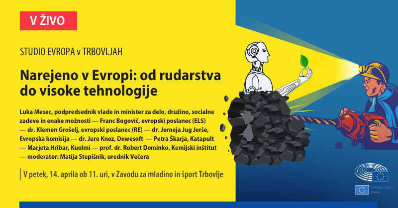 Europarl_SL's tweet photo. Kako bo zeleni dogovor EU🌱🤝🏻 vplival na prihodnost evropske industrije? Lahko nekoč industrializirano Zasavje na njegovih krilih postane slovenska Silicijeva dolina?🤔

O tem in povezanih temah bomo v petek ob 11. uri spregovorili na razpravi #StudioEvropa🇪🇺. https://t.co/fuYPZrPuuN