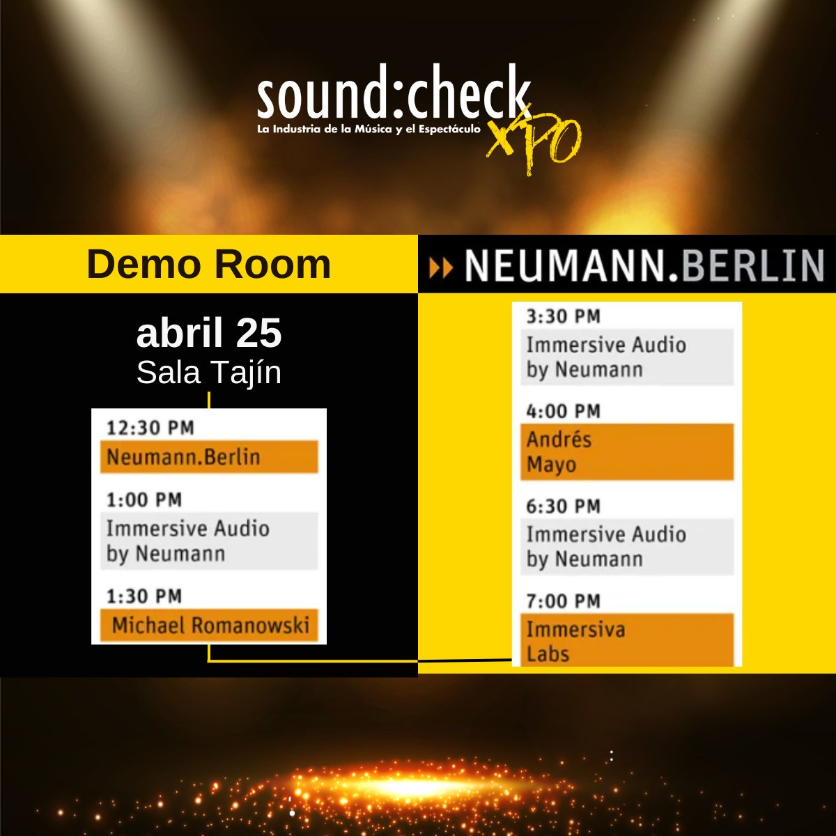 soundcheckXpo's tweet photo. Descubre lo que le depara el futuro a la producción de audio en el DEMO ROOM de NEUMANN. Da clic y conoce el itinerario completo: 🔗 https://t.co/6LHdbXpSZn
#SoundcheckXpo #MiNeumann #sonidoprofesiona https://t.co/QMi3JHhqCL