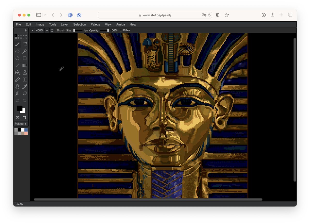 DPaint.JS is a browser based paint program that can import Amiga files, looks pretty slick! stef.be/dpaint/