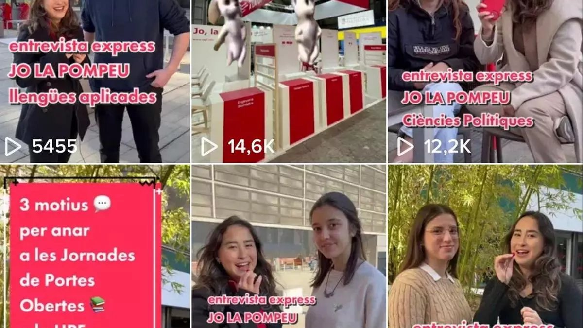 UPFBarcelona's tweet photo. #BonesNotícies 
La comunicació a les xarxes socials evoluciona de manera constant i cal que les institucions s'hi adaptin. Aquest reportatge del @diariARA, sobre universitats i Tik Tok, explica com a la UPF treballem per connectar amb els futurs estudiants 👉 https://t.co/k1vPu0yrBJ