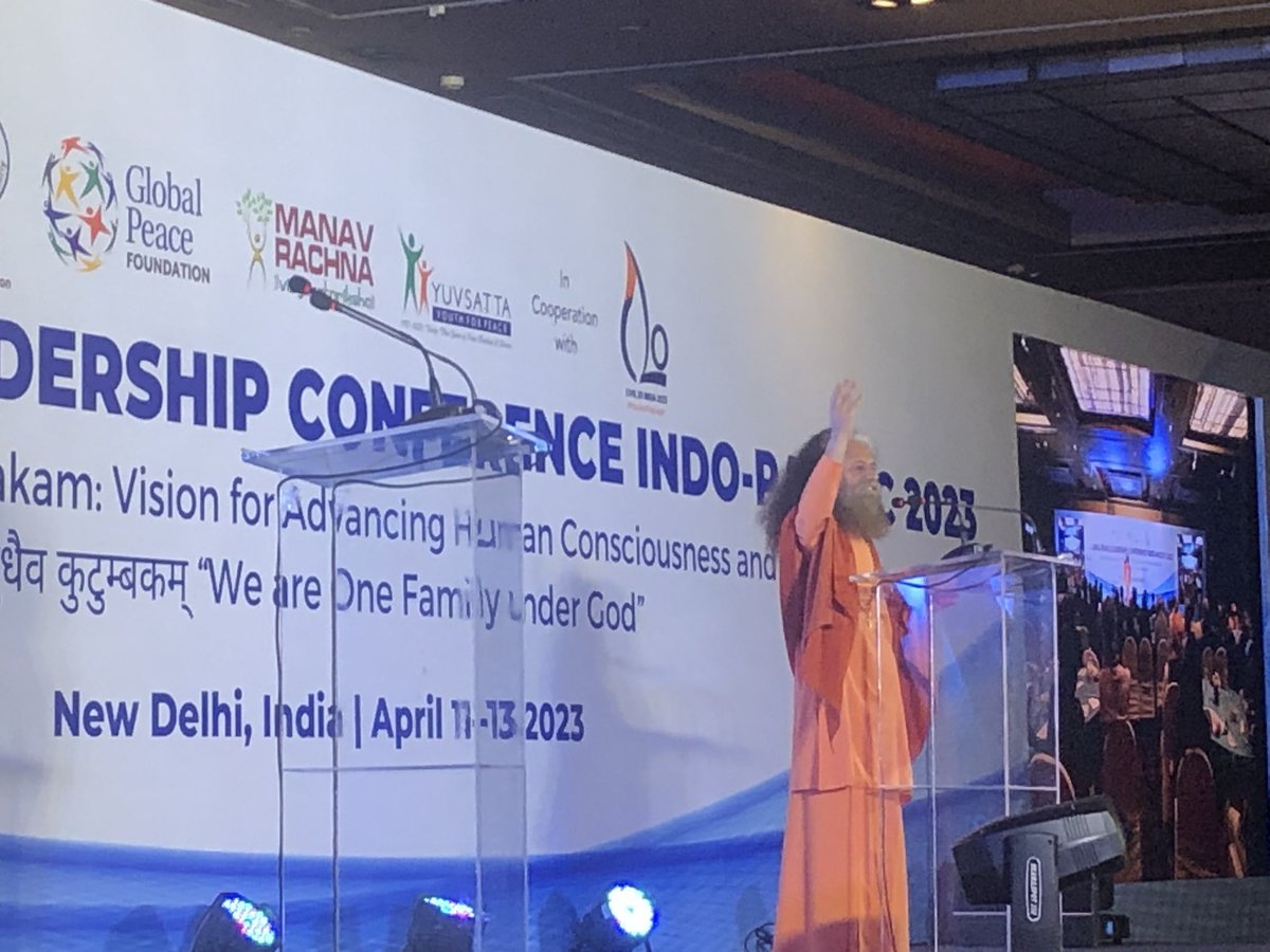raru's tweet photo. Either we live in #peace or in pieces. Peace is inevitable and important to us. The movement you become the ladder, you became the #leader. 
Swami Chidanand Sarsawati

#GlobalPeace #GPLCindoPacific2023 #NewDelhi #India https://t.co/YPxE7MTvOr