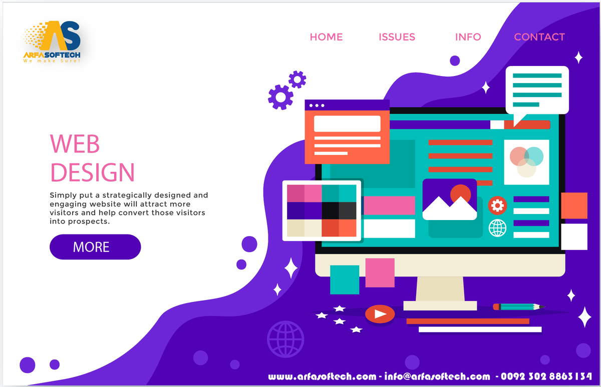 fahad_iffi's tweet image. Having a website that is professionally designed ensures your site will give visitors a good first impression. Amateur websites can come across as unprofessional and less credible

ARFASOFTECH Provides Top-Notch Solutions for Web Design

#arfasoftech #webdesign #website #popular