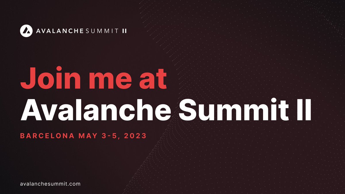 Nickybubbly's tweet photo. I’m a speaker at #AvalancheSummit alongside top  leaders and innovators in crypto. Join me May 3-5 in Barcelona! https://t.co/RFQIqessEP