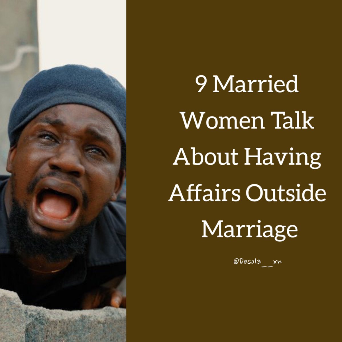 desola__xn's tweet photo. 9 married women talk about having affairs outside marriage🍿🧵

I just wonder if this marriage thing still works fr cause 🥲🤌🏽 https://t.co/IbI2hkGlkP