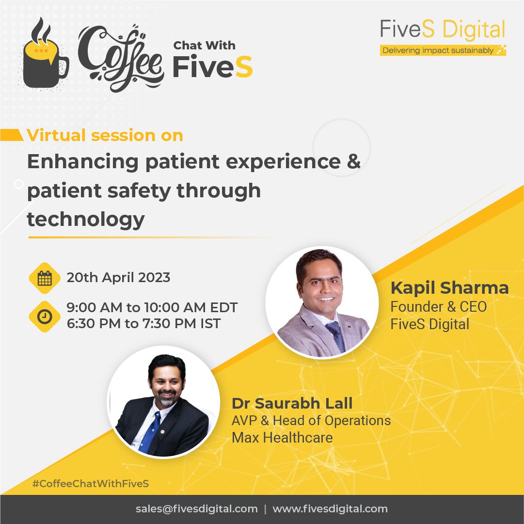 FivesDigital's tweet photo. Enhancing patient experience and #patient safety through #technology

Click the link to register:- https://t.co/ZitGh406eI

#healthcare #healthcareindustry #maxhealthcare #patientsafety #digitaltechnologies #Entrepreneur #virtualevents #businesssolutions #procurement https://t.co/Pd7Oji5aKu