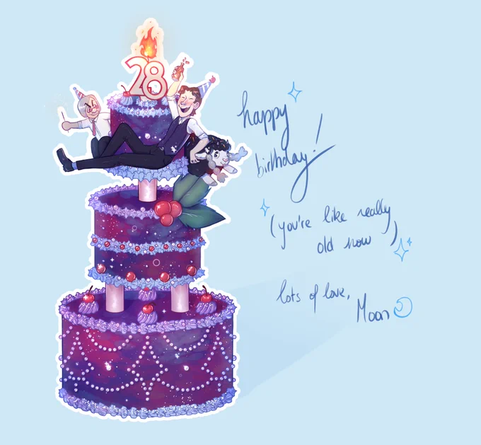 The artists will also be posting their individual layers in the replies! Be sure to check them out <3Here are the cake pieces I made! 