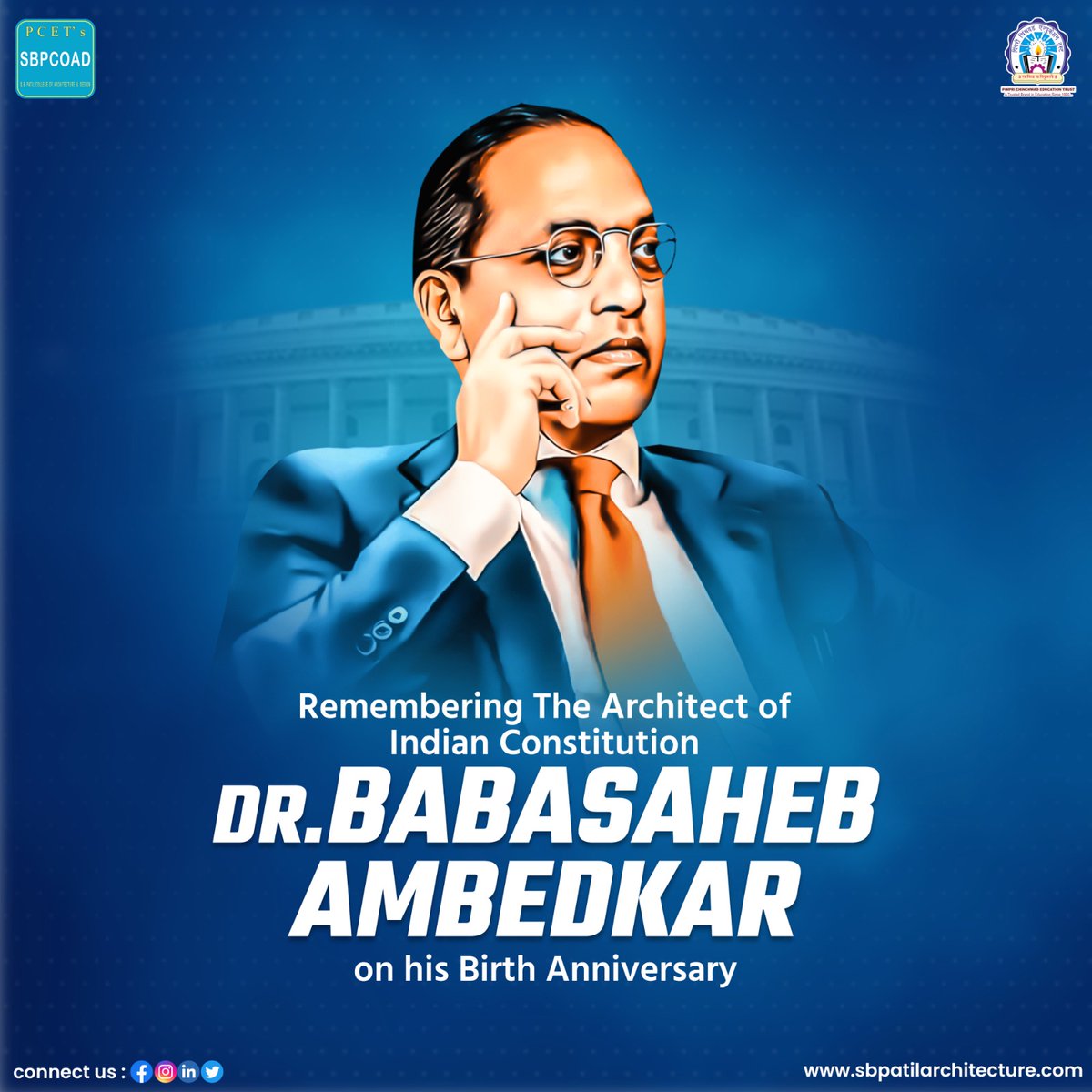 SBPCOAD's tweet photo. Let us honour the man who gave India its constitution for his hard work and sacrifices. Let us pay tribute to #𝑩𝒉𝒂𝒓𝒂𝒕𝑹𝒂𝒕𝒏𝒂 #𝑫𝒓𝑩𝒂𝒃𝒂𝒔𝒂𝒉𝒆𝒃𝑨𝒎𝒃𝒆𝒅𝒌𝒂𝒓.

#PCET #SBPCOAD #DrBabasahebAmbedkarJayanti #डॉबाबासाहेबआंबेडकर #AmbedkarJayanti #AmbedkarJayanti2023 https://t.co/YSI39XLFRt