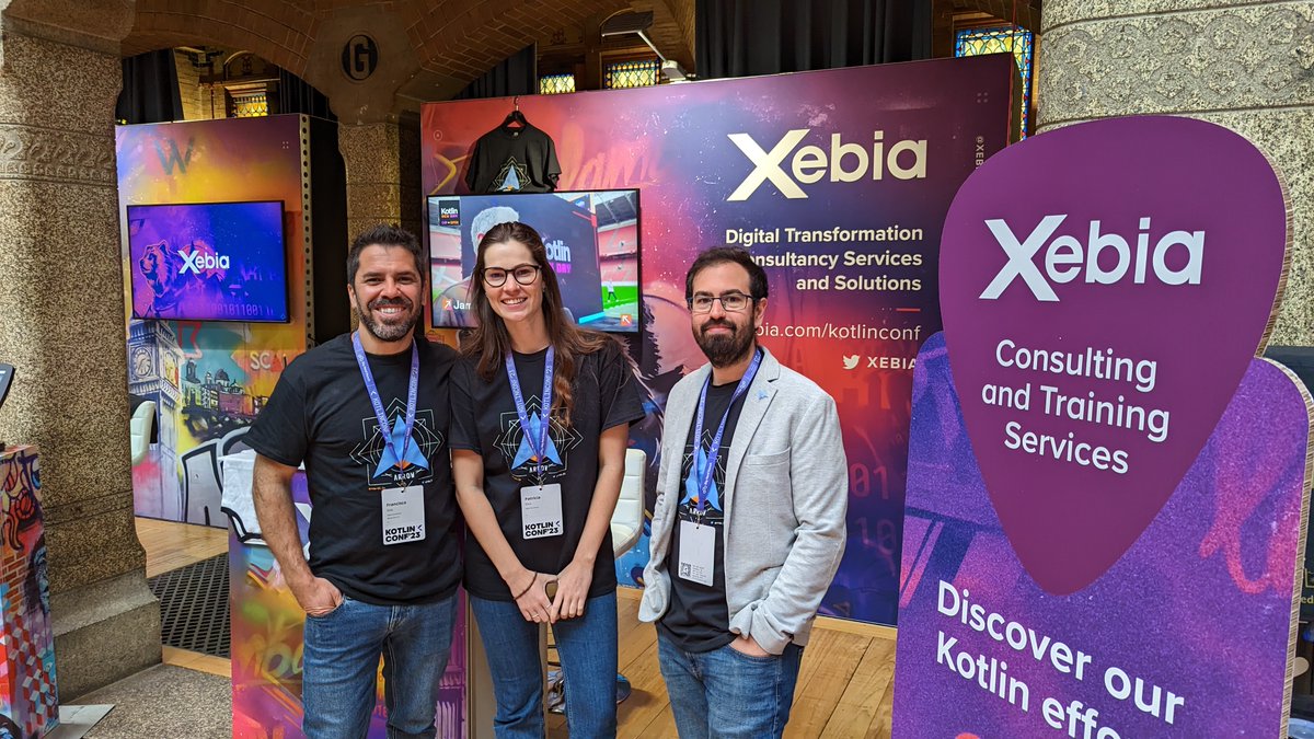 Xebia_Global's tweet image. We&apos;re stoked for the first day of @KotlinConf! Make sure to stop by our booth and chat all things #Kotlin and @arrow_kt. 

Also, don&apos;t miss @vergauwen_simon and @trupill&apos;s talks today! 

We got swag and a chance to win @DayKotlin tickets! 

#KotlinConf