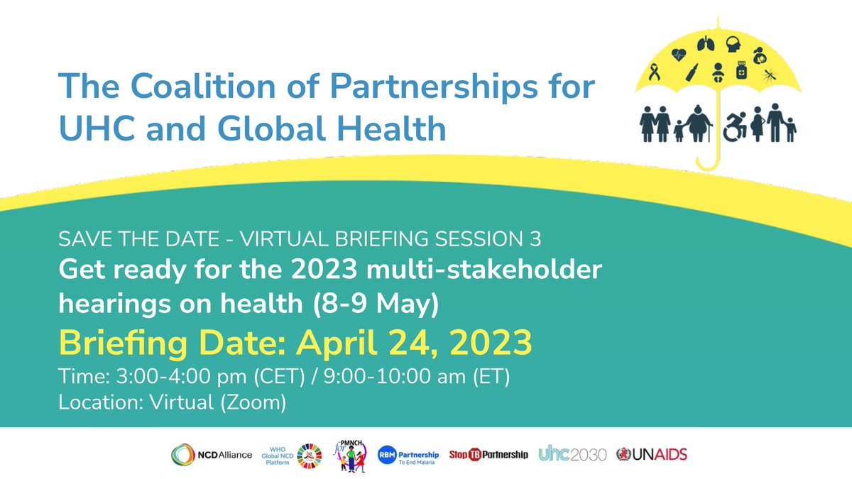 UHC2030's tweet photo. The Coalition of Partnerships for #UHC and #GlobalHealth invites you to join a final virtual briefing session on April 24, ahead of the multi-stakeholder hearings for the health-related UN High-level meetings. Register here: https://t.co/A1eB4FTEdg #HealthForAll https://t.co/xnbOsZWNfK