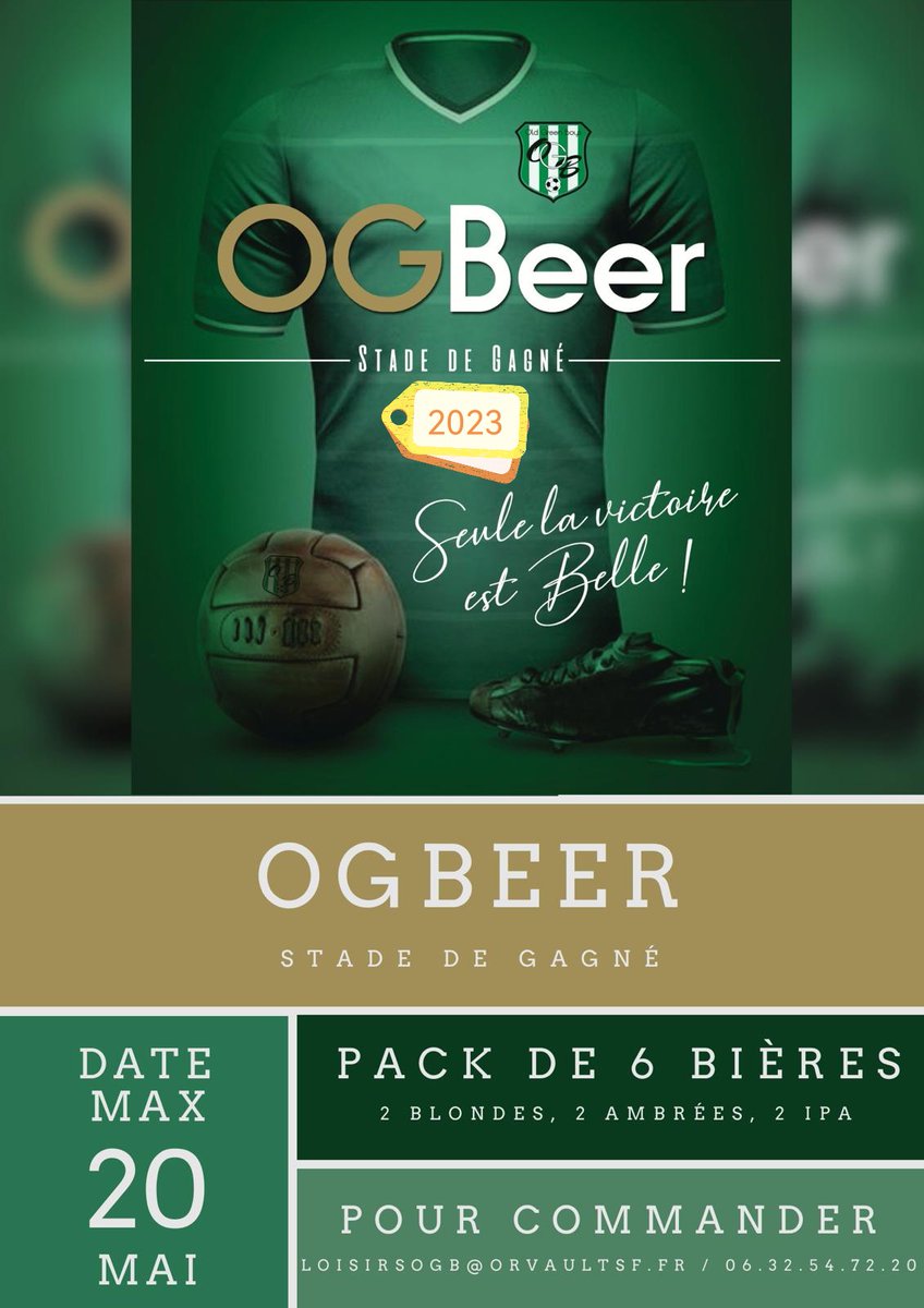 legreenkoposf's tweet photo. L été sera chaud, pour vous rafraîchir c est l OGBeer qu il vous faut 🍻👌
Notre équipe loisirs, les OGB, relance sa 2nde édition de bière artisanale avec la brasserie de Montluc 👍
A commander avant le 20/05, et à retirer le 10/06 au stade de Gagné lors du Tournoi de palets https://t.co/NWoDAHmIRB