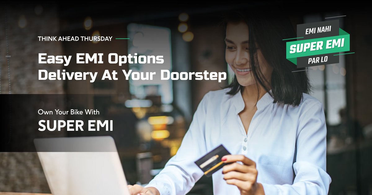 OTOIndia's tweet image. Don’t let payment worries or delivery hassles stop you from owning a two-wheeler. Take advantage of our easy EMI options and doorstep delivery.

Get ready to hit the road with your dream two-wheeler!

#twowheelerloan #twowheelerinsurance  #EMInahiSuperEMIparlo #SuperEMI