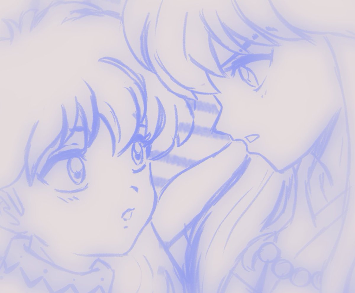 Gedaart's tweet photo. #wip #inuyashaxKagome #inuyasharedraw https://t.co/wKFn5lAiur