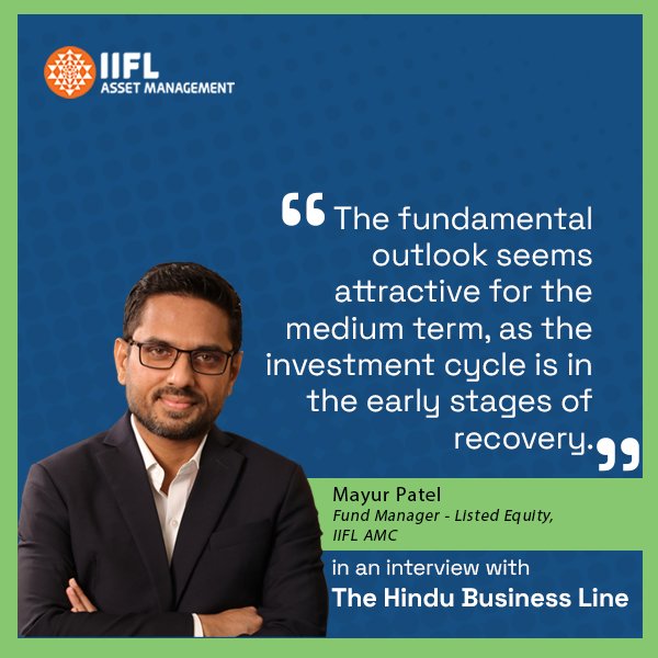 360ONEAsset's tweet photo. In an interaction with @businessline, Mayur Patel, Fund Manager, Listed Equity at @IIFLAMC deliberates on the road ahead for equity markets and some interesting themes for investors to look out for. Read on to know more: https://t.co/5i0xvBnlNN https://t.co/Kwre2wtnDi