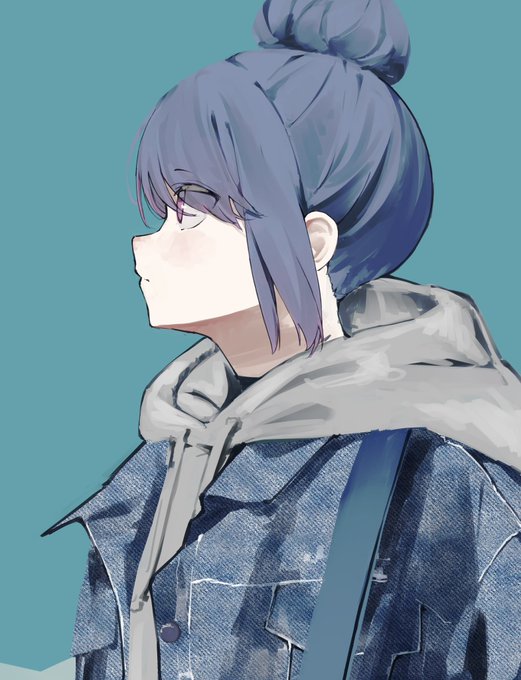 「blue hair denim jacket」 illustration images(Latest)