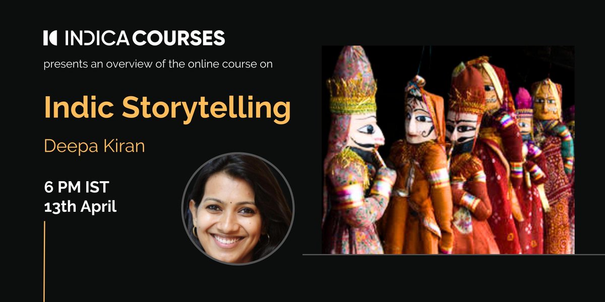 IndicaOrg's tweet photo. #IndicStorytelling | Join us Today at 6.00 PM IST for an overview of the highly interactive @IndicaCourses designed to connect the participants with the world of #Yoga through the path of #storytelling

Free Registration - https://t.co/eCE5HF9BoH

@onlinecolloquy @over2deepa https://t.co/fF6IrFyxMh