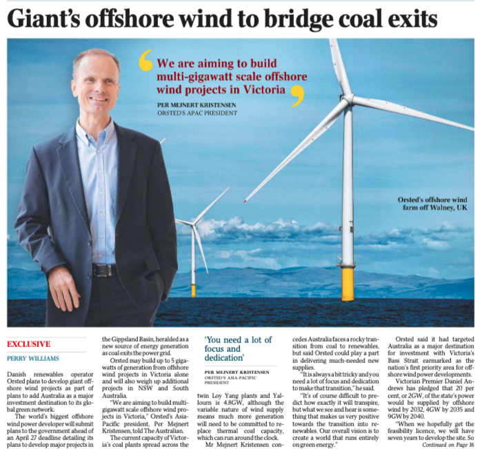 Yes2Renewables's tweet photo. The world's largest offshore wind company @Orsted has launched a proposal to build 5 gigawatts of offshore wind for Gippsland in the Bass Strait.
It's a huge opportunity to create thousands of climate jobs and long-term community wealth #Gippsnews #VicClimateSolutions https://t.co/qeBlJgoXxv