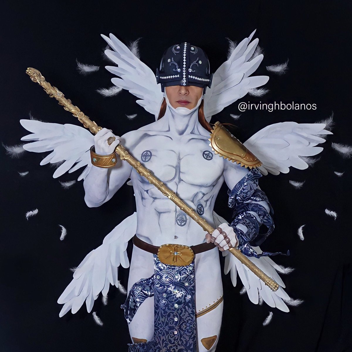 irvinghbolanos's tweet photo. Si tú lo deseas puedes volar…

Angemon bodypaint cosplay. https://t.co/Sv9waO3p0u